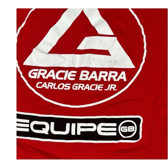 Kids - Gracie Barra - Competition T-Shirt - Red - Youth Small - Picture 2 of 5